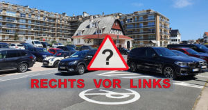 Rechts vor links auf Parkplätzen